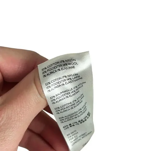 Free People Oversized Cream Chunky Button Front Cardigan Peasant Sleeve L - Picture 9 of 9